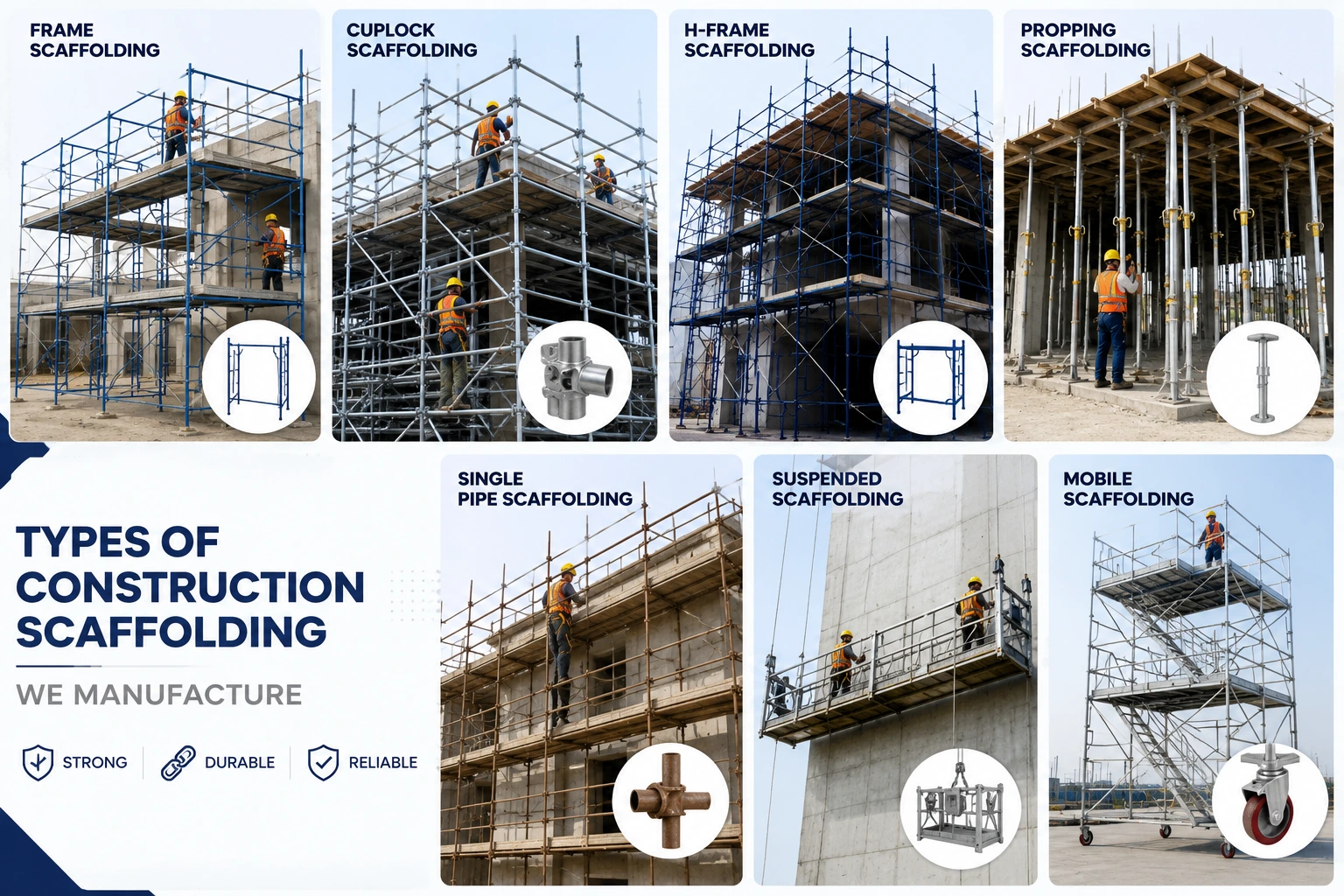 Types of Construction Scaffolding We Manufacture