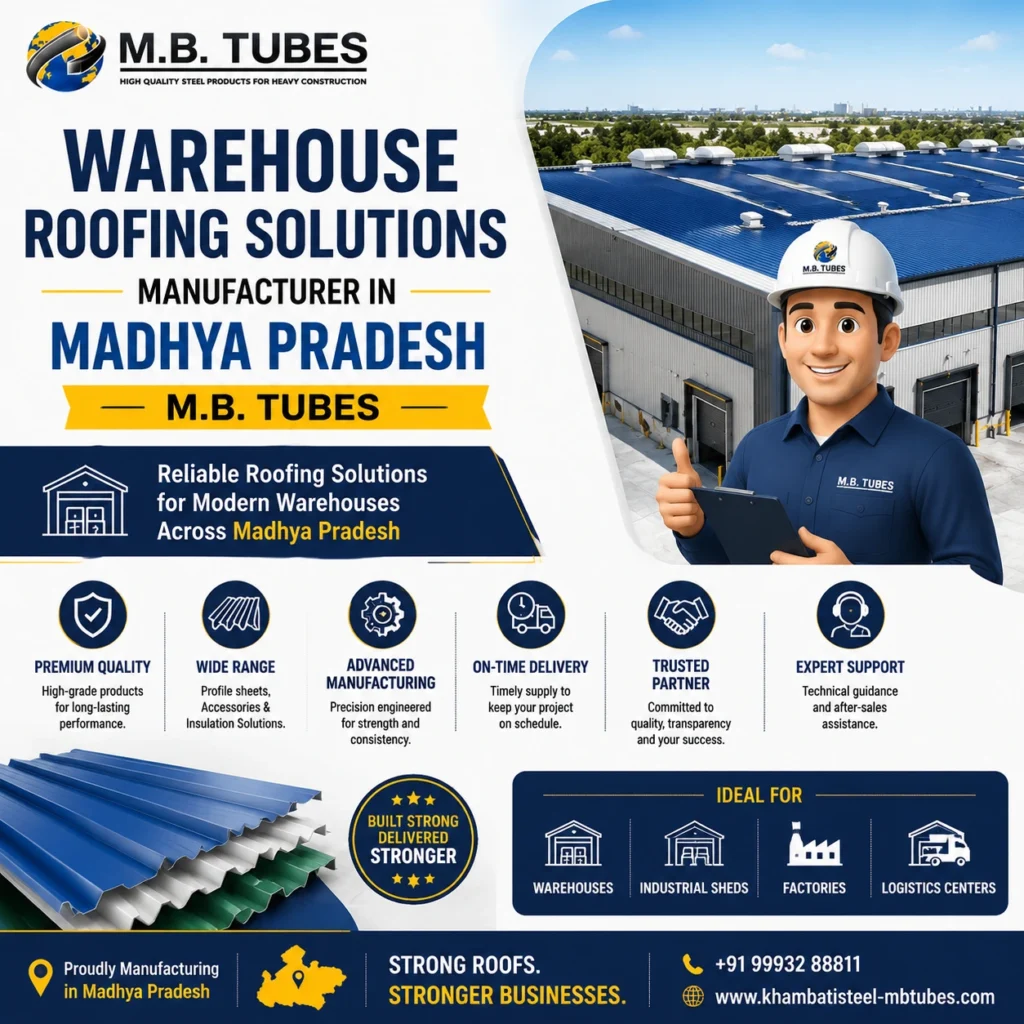 Warehouse Roofing Solutions Manufacturer in Madhya Pradesh providing quality roofing solutions for industrial warehouses