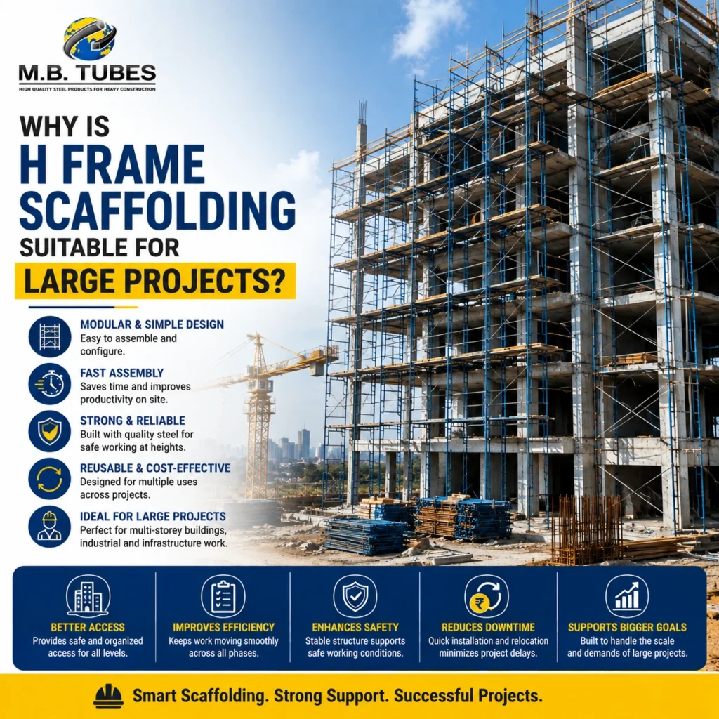 H Frame Scaffolding suitable for large construction projects in Madhya Pradesh