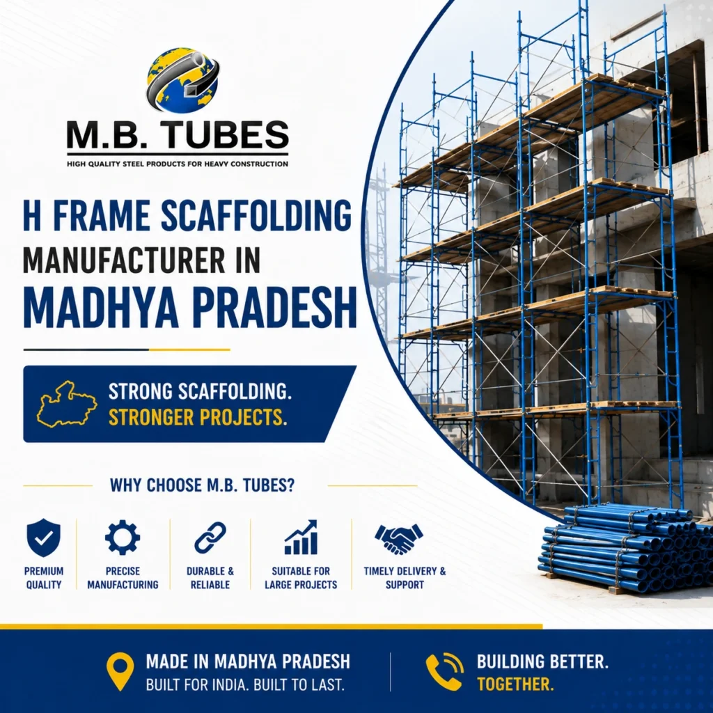 H Frame Scaffolding Manufacturer in Madhya Pradesh – M.B. Tubes for large construction projects