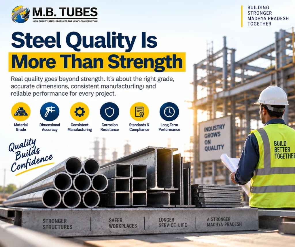 Industrial steel products showing material quality from an Industrial Steel Products Manufacturer in Madhya Pradesh