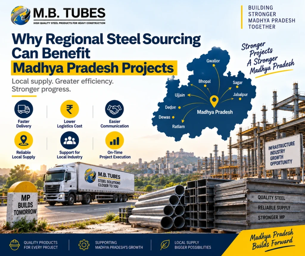 Regional Industrial Steel Products Manufacturer in Madhya Pradesh supplying steel for construction and infrastructure projects