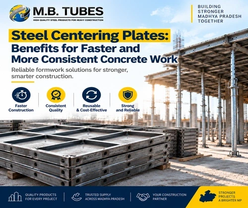 Steel centering plates from a Centering Plate Manufacturer in Madhya Pradesh for concrete and slab formwork