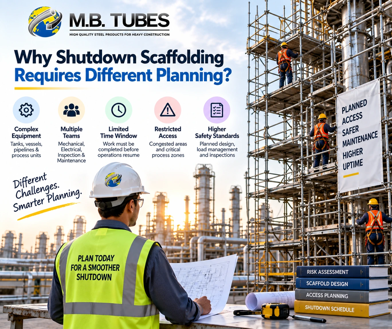 Shutdown scaffolding planning for industrial maintenance by an MS Scaffolding Manufacturer in Madhya Pradesh