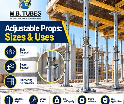 Adjustable Props sizes and uses for construction and formwork