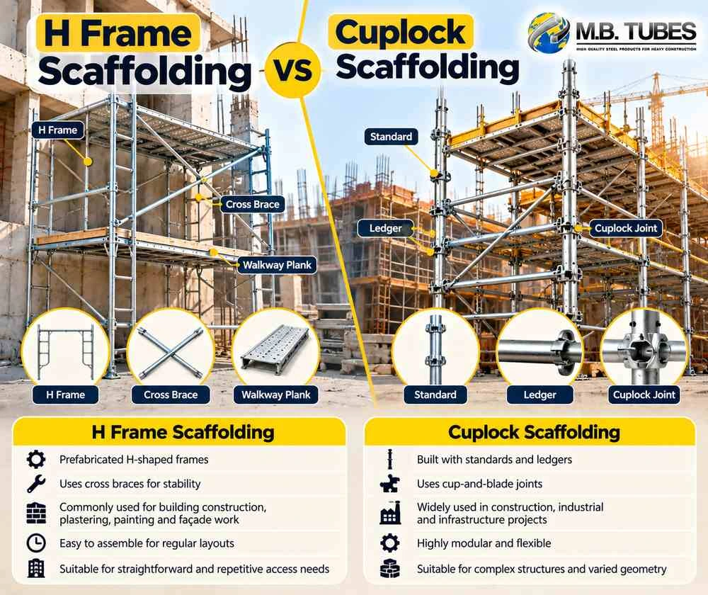 H Frame Scaffolding vs Cuplock Scaffolding comparison